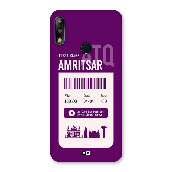 Amritsar Boarding Pass Back Case for Zenfone Max Pro M2