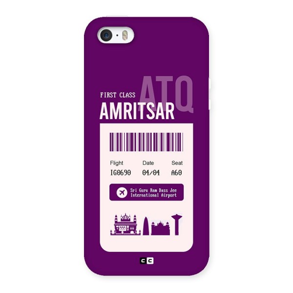 Amritsar Boarding Pass Back Case for iPhone 5 5s