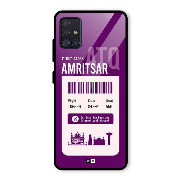 Amritsar Boarding Pass Glass Back Case for Galaxy A51