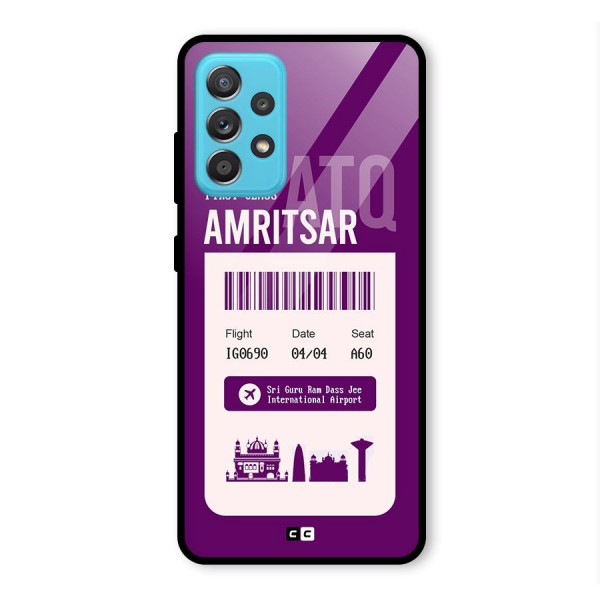 Amritsar Boarding Pass Glass Back Case for Galaxy A52s 5G