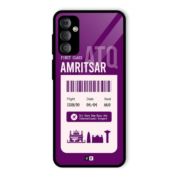 Amritsar Boarding Pass Glass Back Case for Galaxy F23