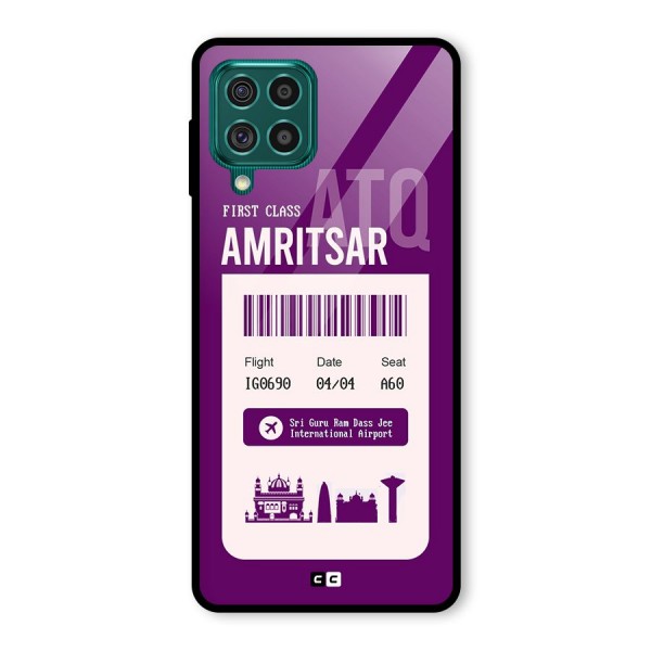 Amritsar Boarding Pass Glass Back Case for Galaxy F62