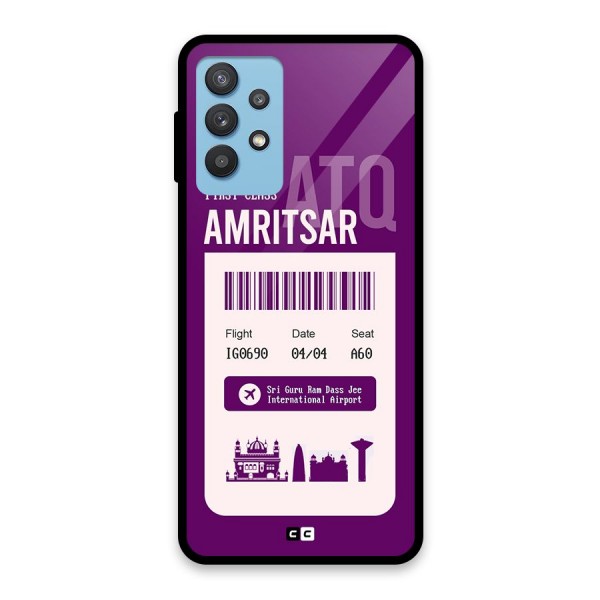 Amritsar Boarding Pass Glass Back Case for Galaxy M32 5G