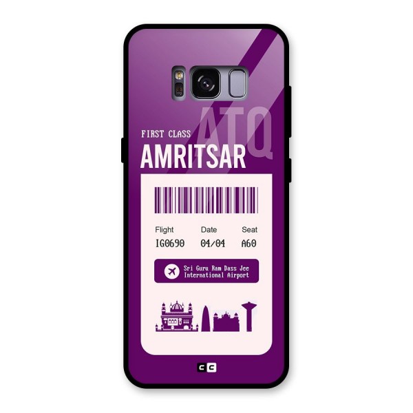 Amritsar Boarding Pass Glass Back Case for Galaxy S8