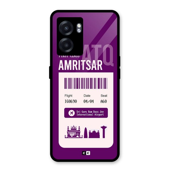 Amritsar Boarding Pass Glass Back Case for Oppo K10 (5G)