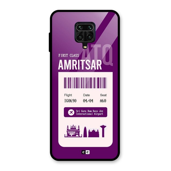 Amritsar Boarding Pass Glass Back Case for Poco M2 Pro