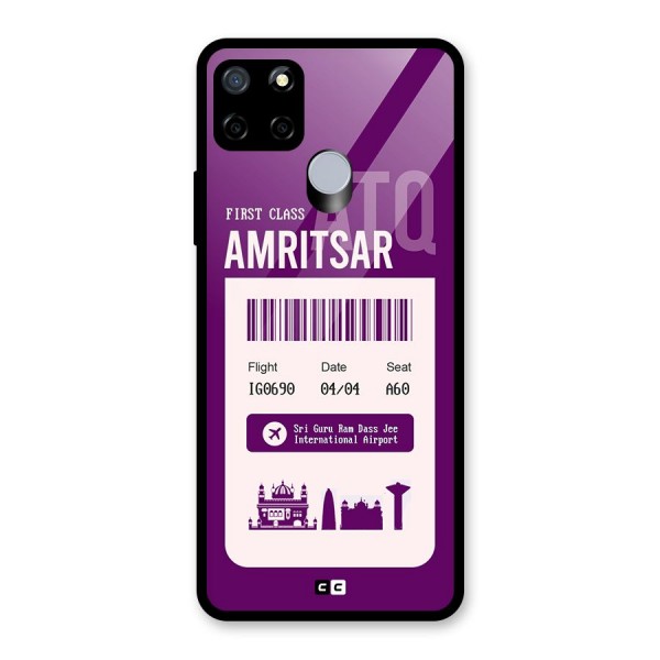 Amritsar Boarding Pass Glass Back Case for Realme C12