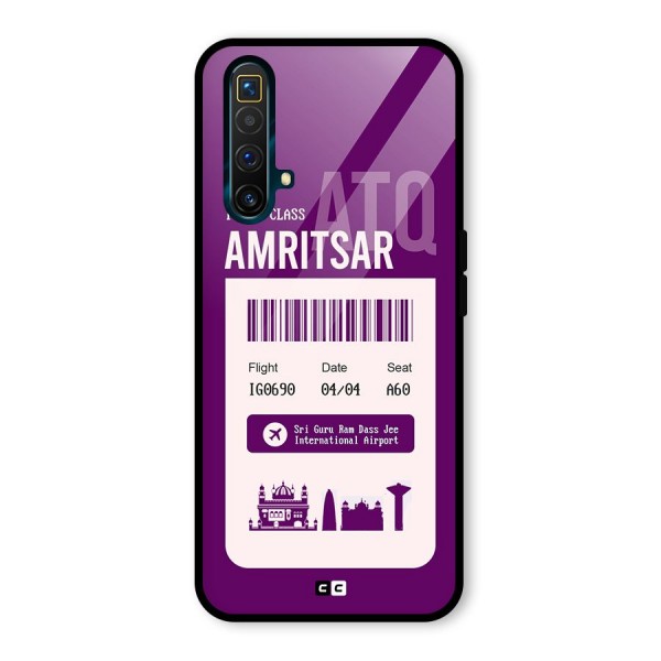 Amritsar Boarding Pass Glass Back Case for Realme X3 SuperZoom