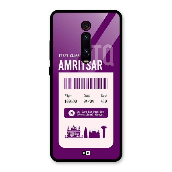 Amritsar Boarding Pass Glass Back Case for Redmi K20 Pro