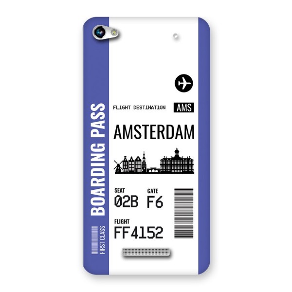 Amsterdam Boarding Pass Back Case for Canvas Hue 2 A316