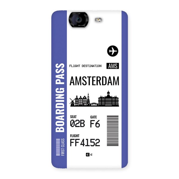 Amsterdam Boarding Pass Back Case for Canvas Knight A350