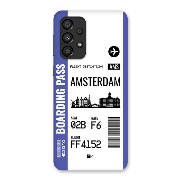 Amsterdam Boarding Pass Back Case for Galaxy A33 5G