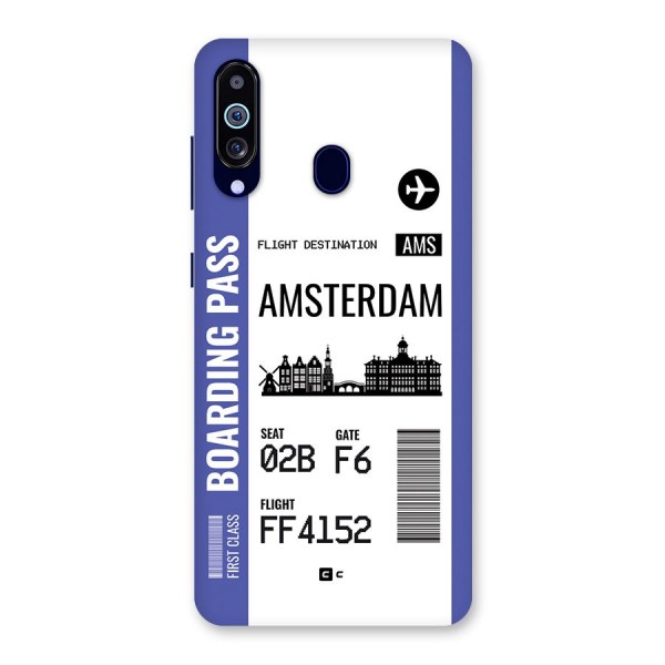 Amsterdam Boarding Pass Back Case for Galaxy A60