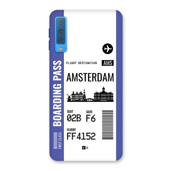 Amsterdam Boarding Pass Back Case for Galaxy A7 (2018)