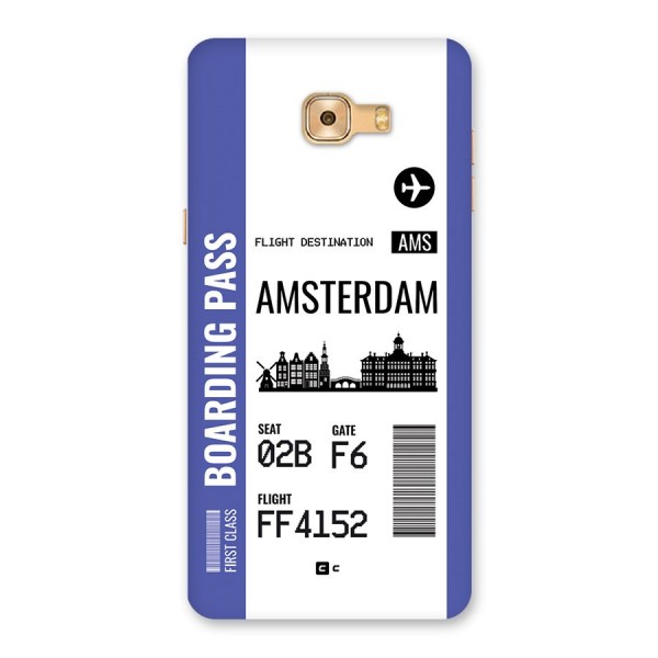 Amsterdam Boarding Pass Back Case for Galaxy C9 Pro