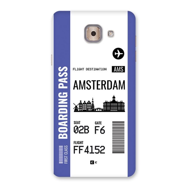 Amsterdam Boarding Pass Back Case for Galaxy J7 Max