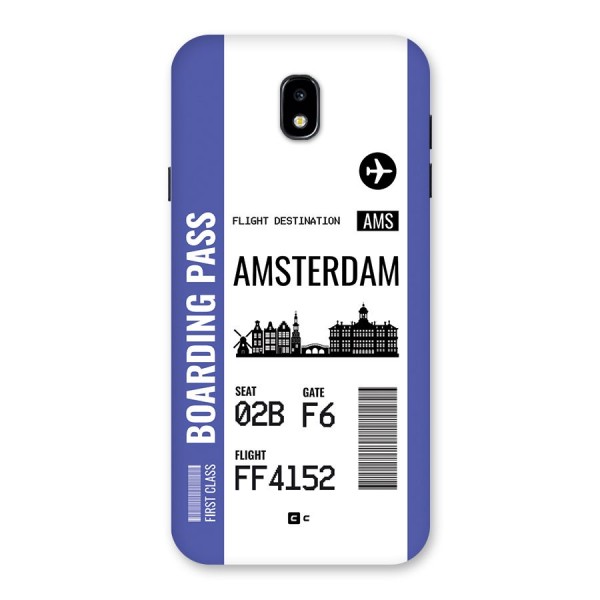 Amsterdam Boarding Pass Back Case for Galaxy J7 Pro