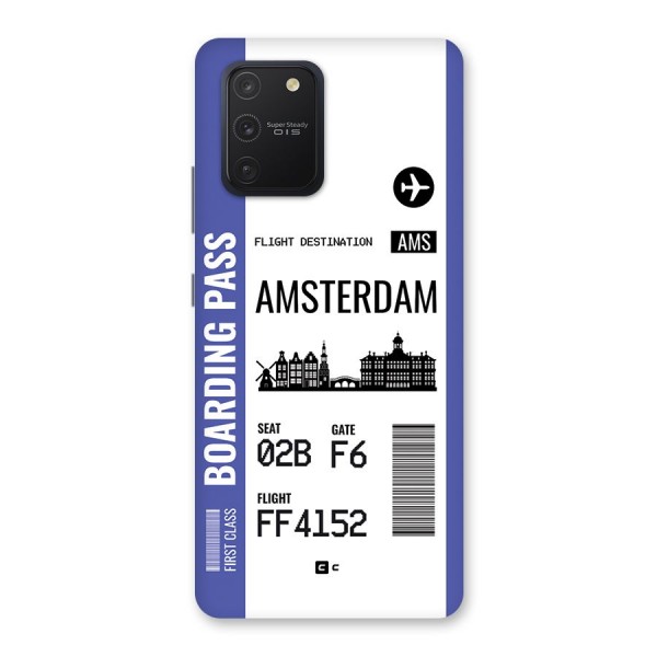 Amsterdam Boarding Pass Back Case for Galaxy S10 Lite