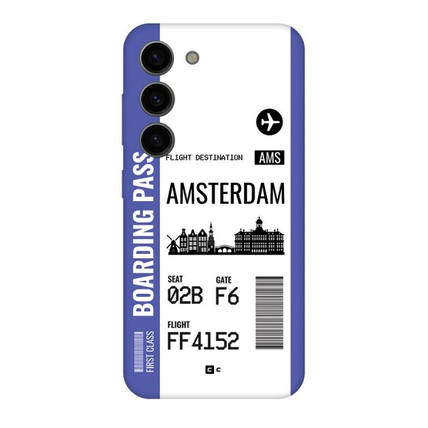 Amsterdam Boarding Pass Back Case for Galaxy S23