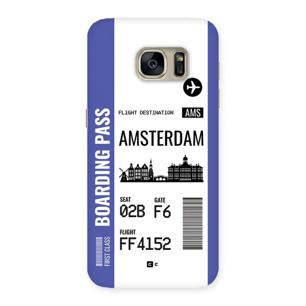 Amsterdam Boarding Pass Back Case for Galaxy S7