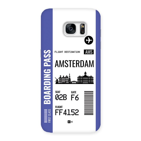 Amsterdam Boarding Pass Back Case for Galaxy S7 Edge