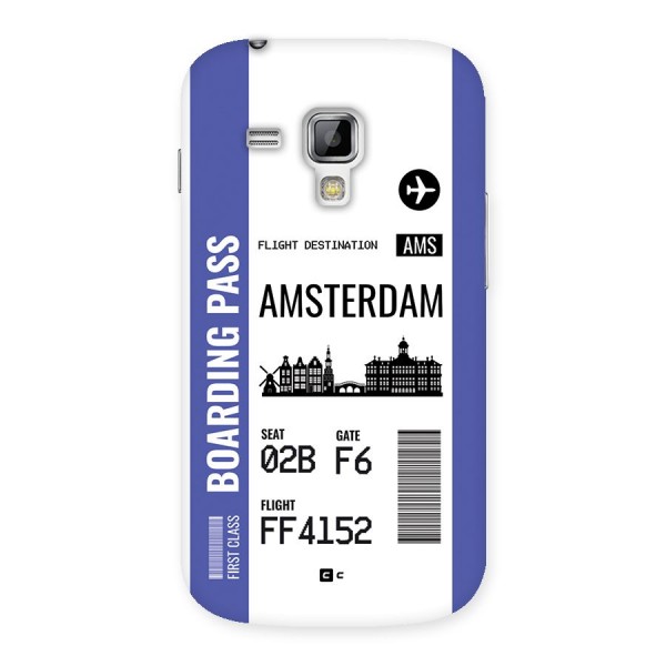 Amsterdam Boarding Pass Back Case for Galaxy S Duos