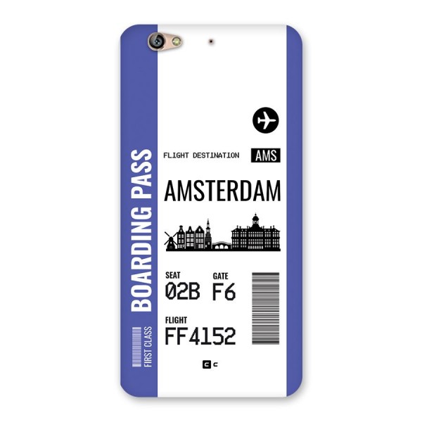 Amsterdam Boarding Pass Back Case for Gionee S6