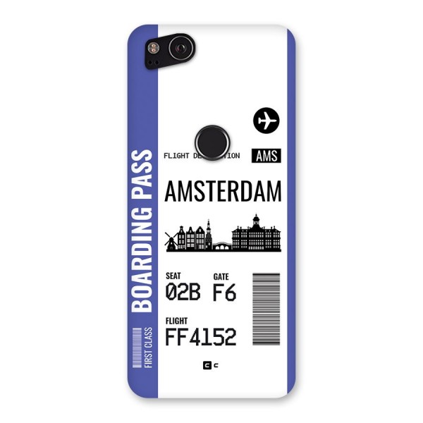 Amsterdam Boarding Pass Back Case for Google Pixel 2