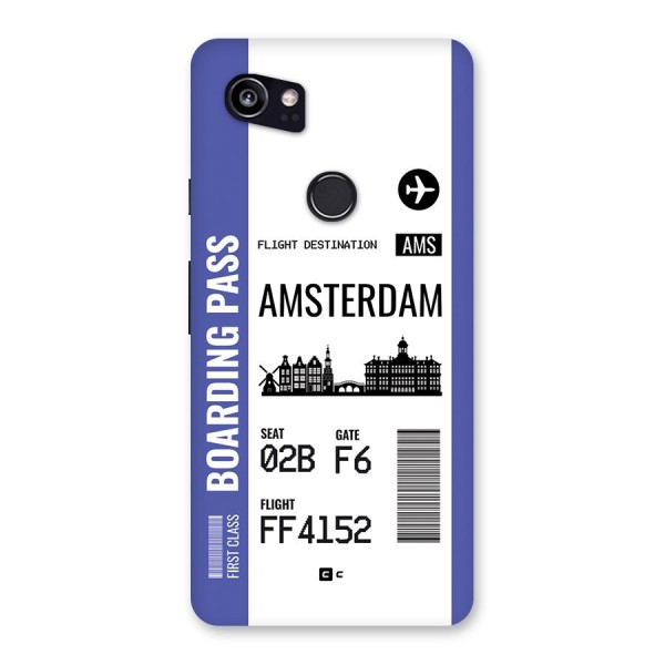 Amsterdam Boarding Pass Back Case for Google Pixel 2 XL