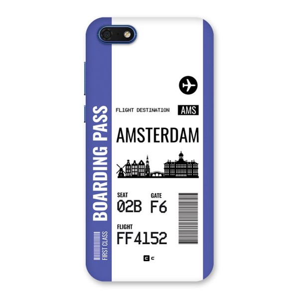 Amsterdam Boarding Pass Back Case for Honor 7s