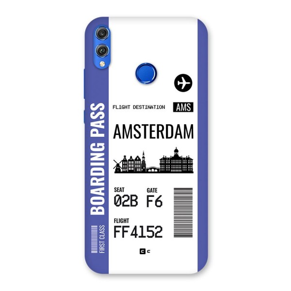 Amsterdam Boarding Pass Back Case for Honor 8X
