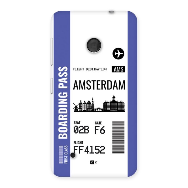 Amsterdam Boarding Pass Back Case for Lumia 530