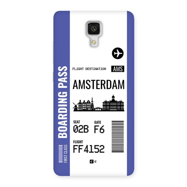 Amsterdam Boarding Pass Back Case for Mi4