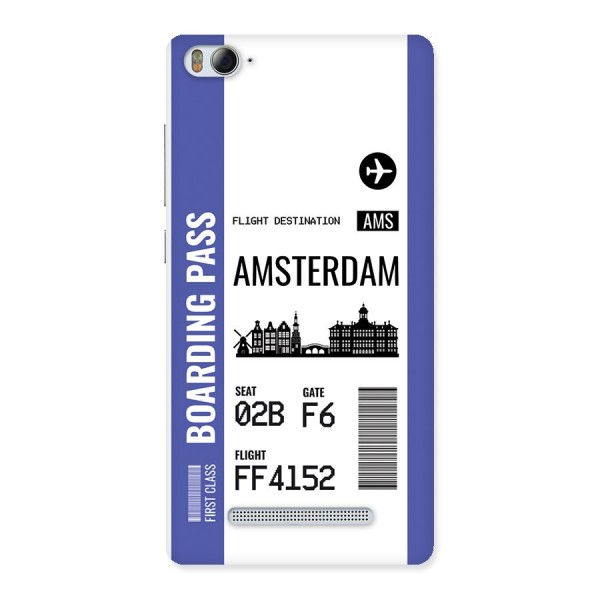 Amsterdam Boarding Pass Back Case for Mi4i