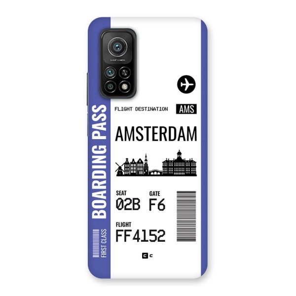 Amsterdam Boarding Pass Back Case for Mi 10T 5G