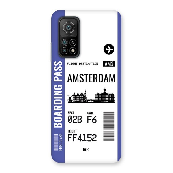 Amsterdam Boarding Pass Back Case for Mi 10T Pro 5G