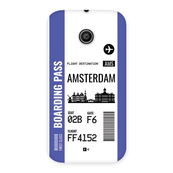 Amsterdam Boarding Pass Back Case for Moto E