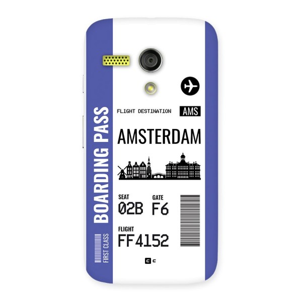 Amsterdam Boarding Pass Back Case for Moto G