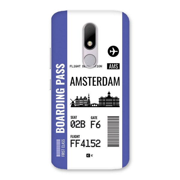 Amsterdam Boarding Pass Back Case for Moto M