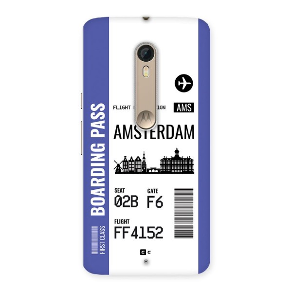 Amsterdam Boarding Pass Back Case for Moto X Style