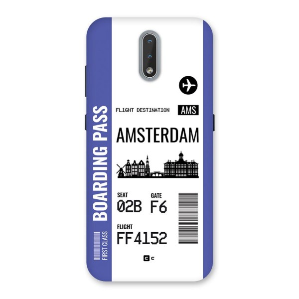 Amsterdam Boarding Pass Back Case for Nokia 2.3