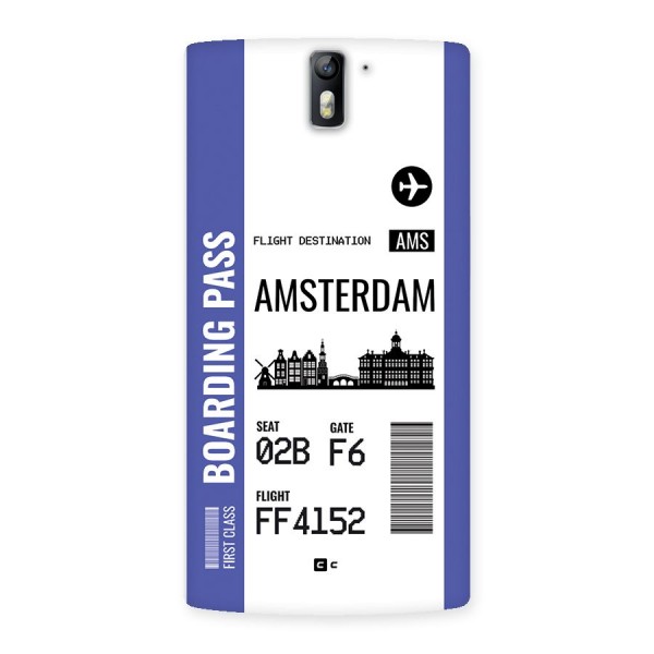 Amsterdam Boarding Pass Back Case for OnePlus One