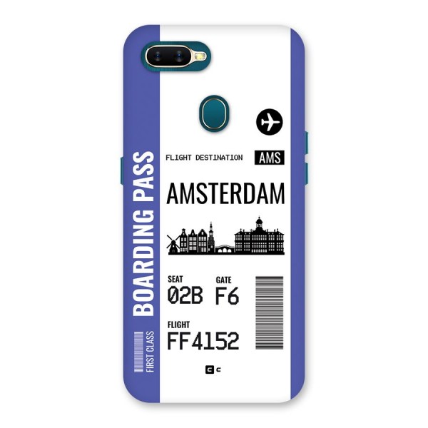 Amsterdam Boarding Pass Back Case for Oppo A11k