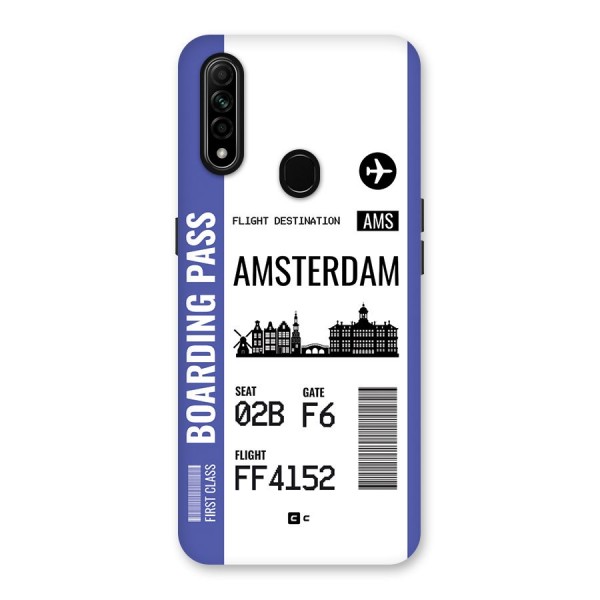 Amsterdam Boarding Pass Back Case for Oppo A31