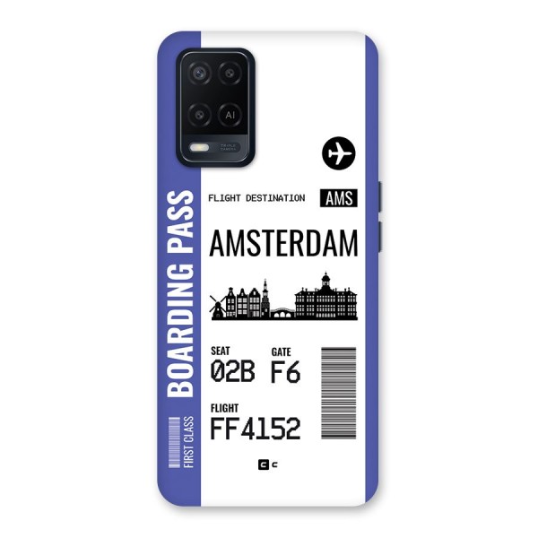 Amsterdam Boarding Pass Back Case for Oppo A54