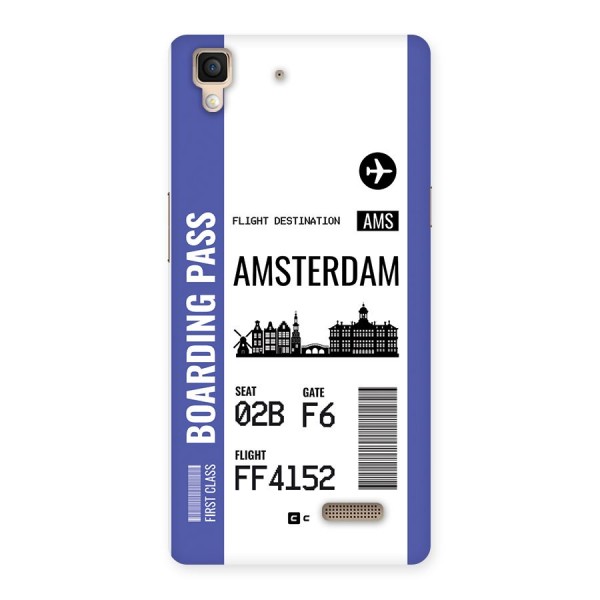 Amsterdam Boarding Pass Back Case for Oppo R7