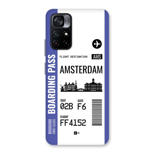 Amsterdam Boarding Pass Back Case for Poco M4 Pro 5G