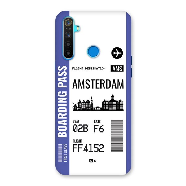 Amsterdam Boarding Pass Back Case for Realme 5s