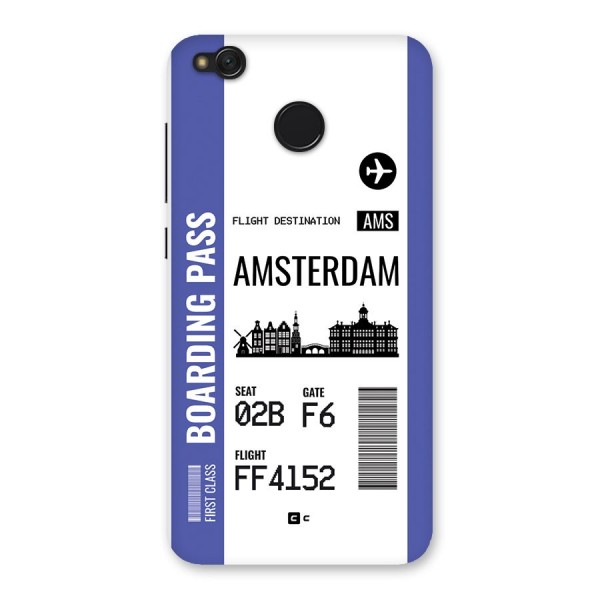 Amsterdam Boarding Pass Back Case for Redmi 4