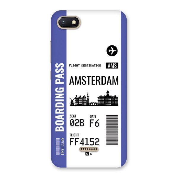 Amsterdam Boarding Pass Back Case for Redmi 6A